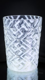 Northwood Rare Swastika Victorian Opalescent Glass Tumbler