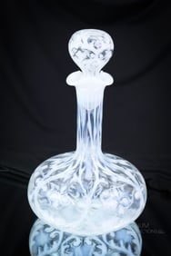 Very Rare Northwood Opalescent Spanish Lace Victorian Decanter