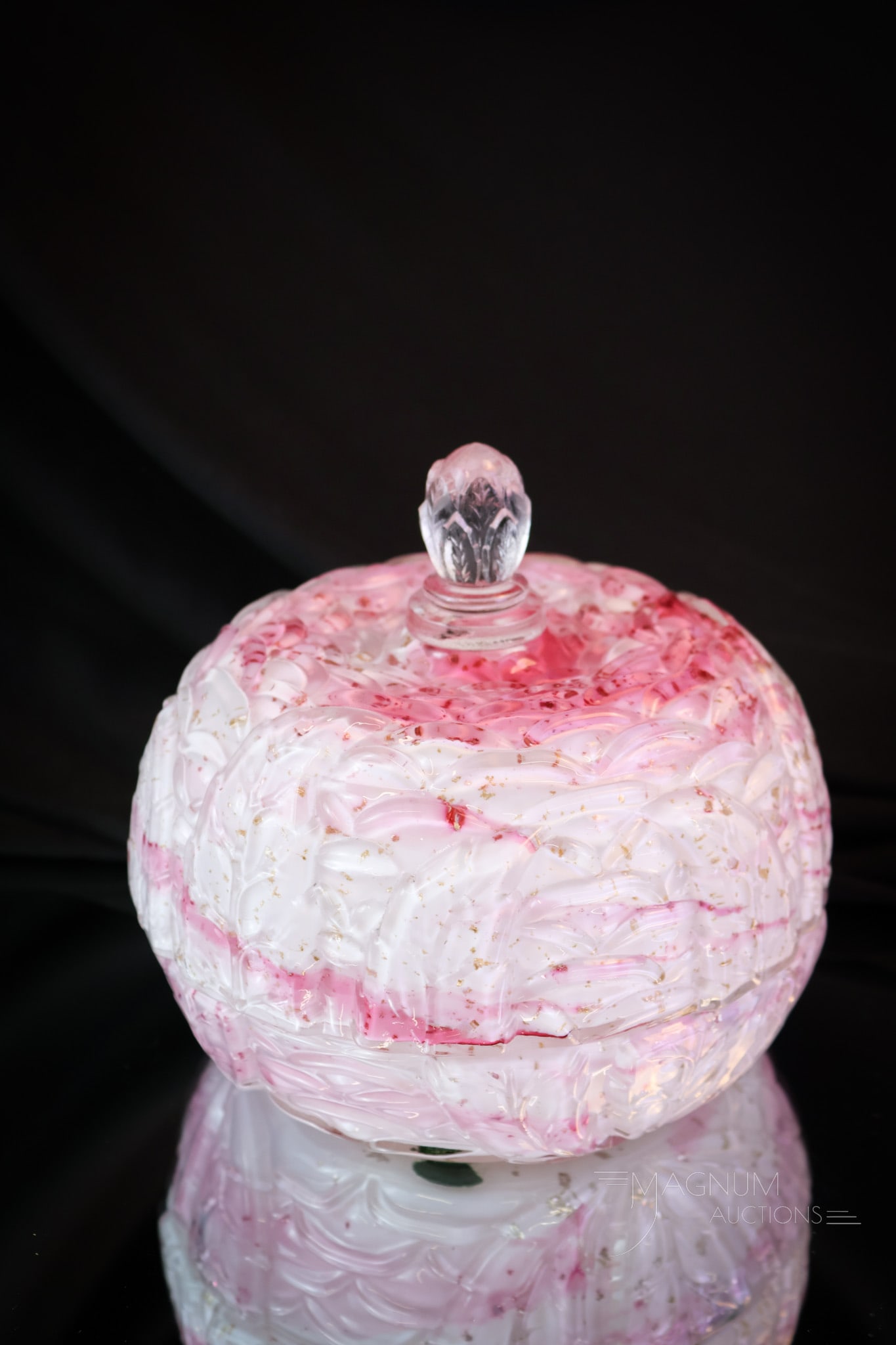 Northwood Leaf Mold Victorian Royal Silver Victorian Glass Butter: Another rare find in Victorian Northwood glass. This is a Royal Silver Leaf Mold pattern Victorian butter dish. This superb example is the rarest piece of the table set. Excellent color and rarity mak