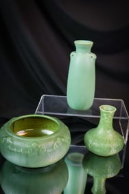 3 pc Lot Arts & Crafts Pottery Grueby Teco & Hampshire