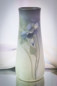 Rookwood Vellum Glaze Floral Pottery Vase