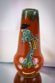 Weller Jap Birdimal Pottery Vase