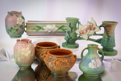 7 pc Lot Roseville Art Pottery