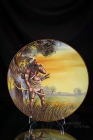 Green Mark Nippon Blowout Indian Hunter on the Plains Plate