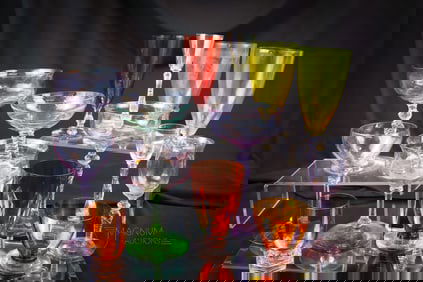 14 pc Lot Heisey Glass Stemware