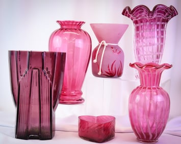 6 pc Lot Pilgrim & More Art Glass