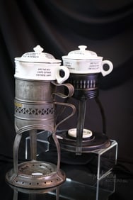 2 pc Lot Clarke's Pyramid Fairy Lamp Food Warmers