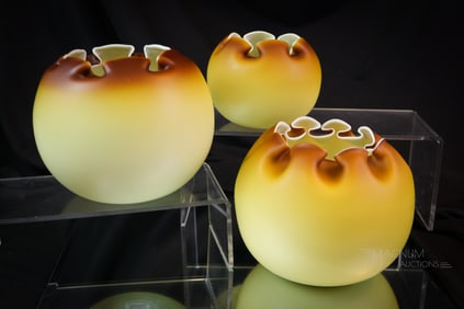 3 pc Lot Victorian Plated Stevens & Williams Glass Rose Bowls