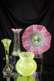 4 pc Love of Vaseline Uranium Glass