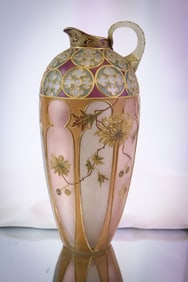 Mt. Washington Victorian Royal Flemish Art Glass Pitcher 12" Ewer