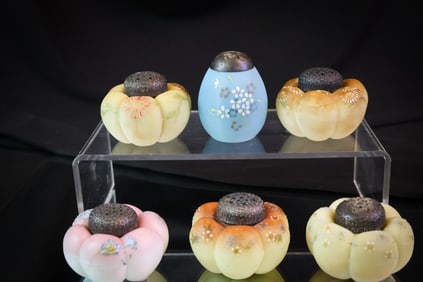 6 pc Lot Victorian Mt. Washington Glass Salt Shakers