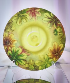 Pairpoint Ambero Art Glass Arts & Crafts Chipped Ice 13" Bowl