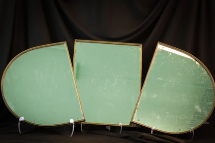 Antique 3-Part Surtout De Table Plateau Mirror