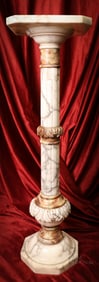 Antique Victorian 36" Marble column Pedestal