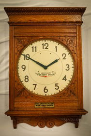 Western Union Naval Observatory 31" Oak Case Antique Clock