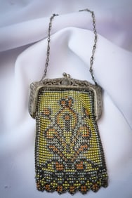 Rare Child's Size Whiting & Davis Art Deco Mesh Purse