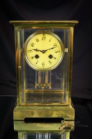 Japy Freres Tiffany & Co. French Cyrstal & Brass Regulator Clock