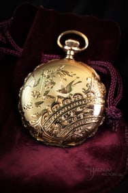Antique Ladies Elgin Gold Filled Engraved 17 Jewel Pocket Watch 1.840 OZT