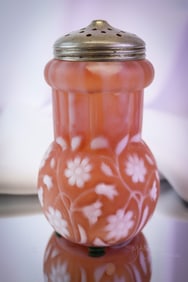 Exceptionally Rare Findlay Floradine Victorian Glass Sugar Shaker