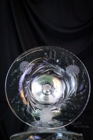 Hawkes American Brilliant Period Cut Glass & Sterling Silver Centerpiece