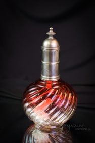Baccarat Rose Tiente French Crystal Alcohol Perfume Lamp