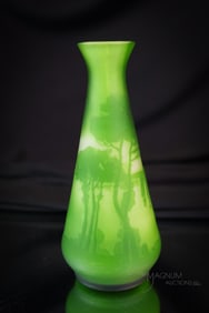 Signed Muller Freres Luneville French Cameo Art Glass Vase