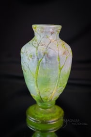 Signed Daum Nancy French Cameo Art Glass Cabinet Vase