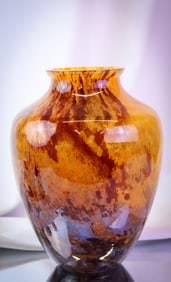 Art Glass Vase in the Manner of Schneider