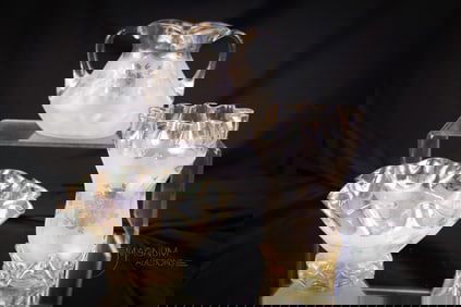 3 pc Lot New England Victorian Butterfly & Pansy Pomona Glass