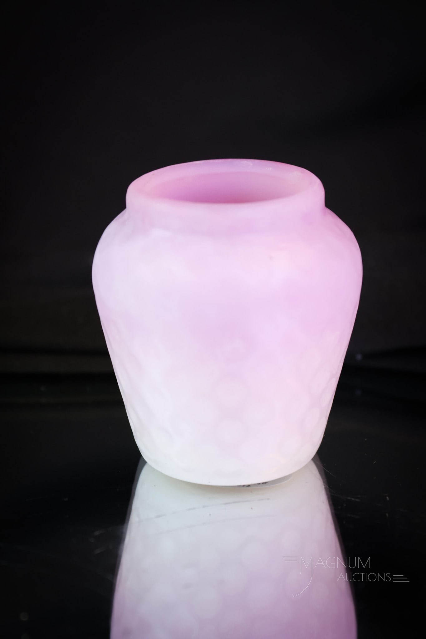 Rare Rose Quilt Victorian Satin Peachblow Glass Toothpick Holder: A rare find in a Victorian glass toothpick holder. This is a Peachblow satin diamond-quilted urn shape toothpick. You see pickle castor jars in this coloring from time to time. This toothpick holder m