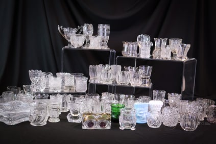75 pc Lot Victorian & Collectible Glass Toothpick Holders & More