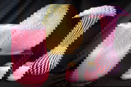 5 pc Lot Fenton Victorian & More Collectible Glass