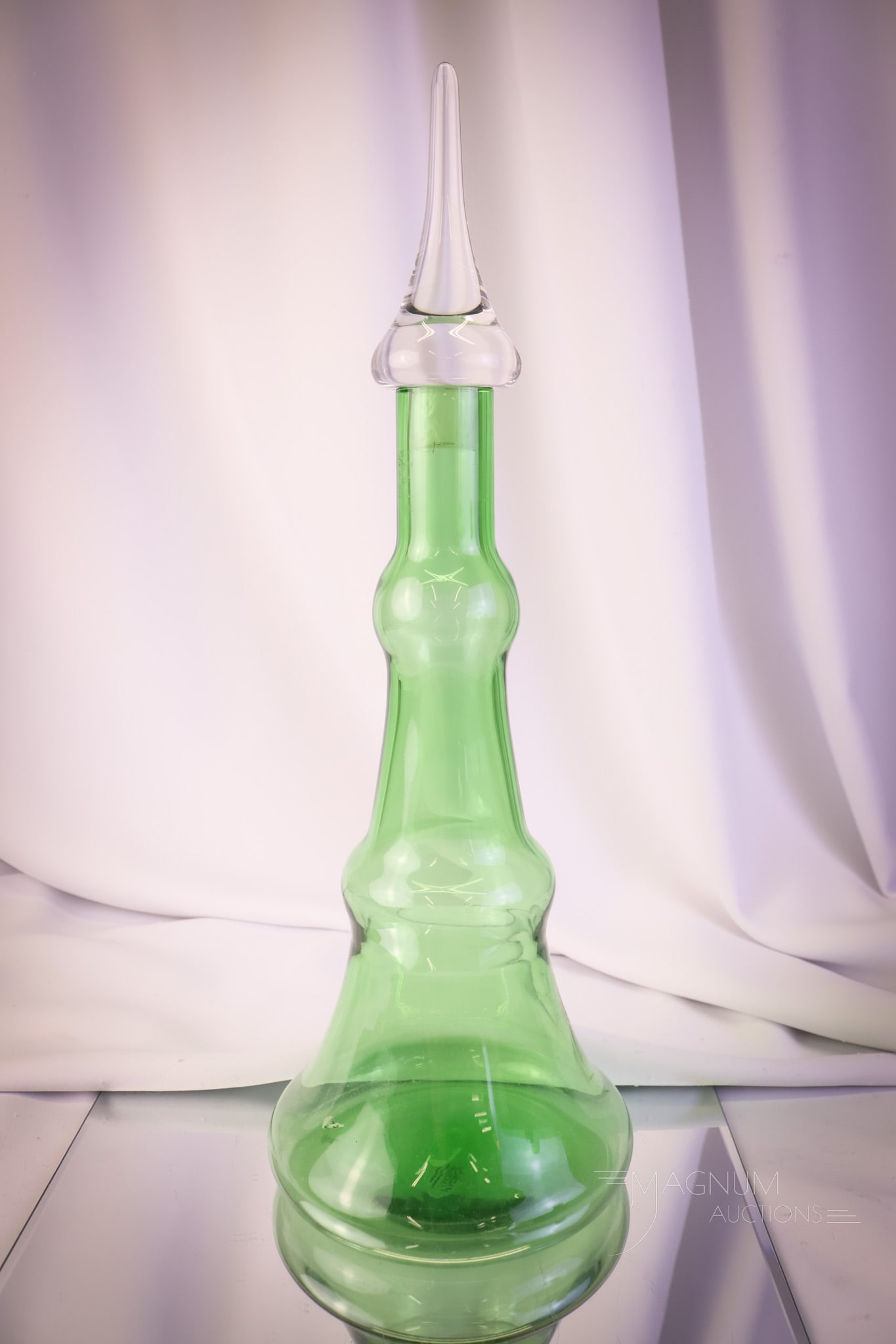 Viking MCM # 1257 Art Glass Green Decanter (1 of 7)