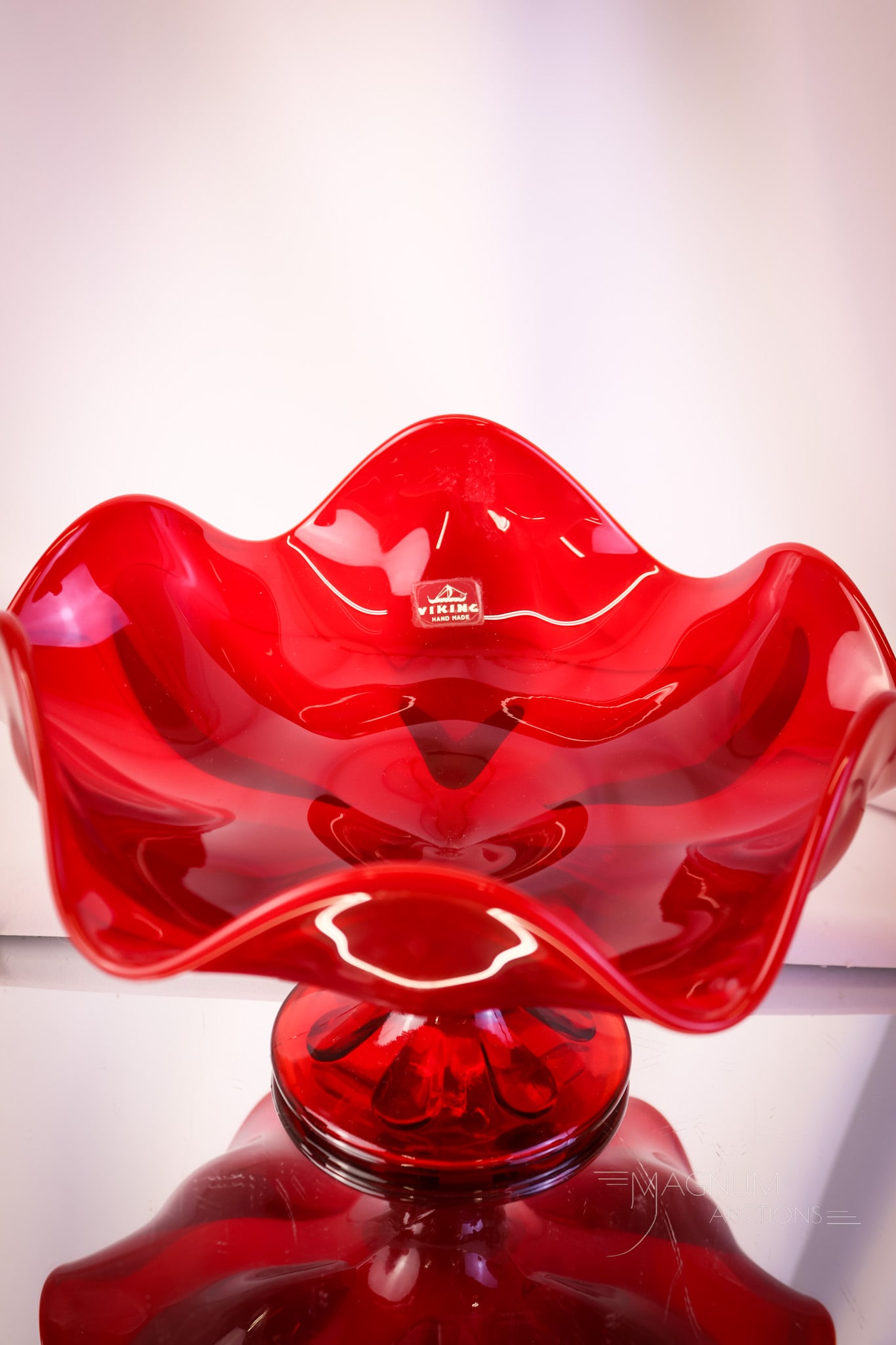 4 pc Lot Viking Ruby Red Glass - 3