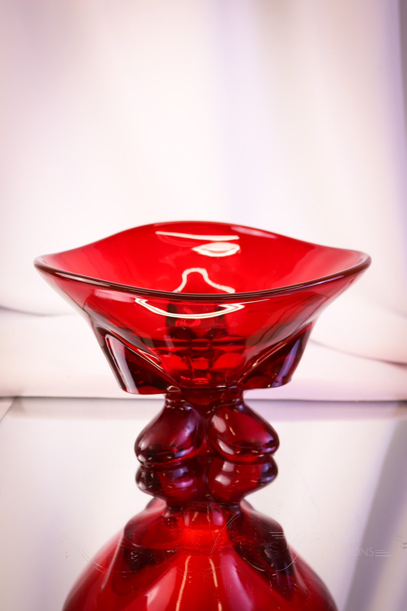 4 pc Lot Viking Ruby Red Glass - 5