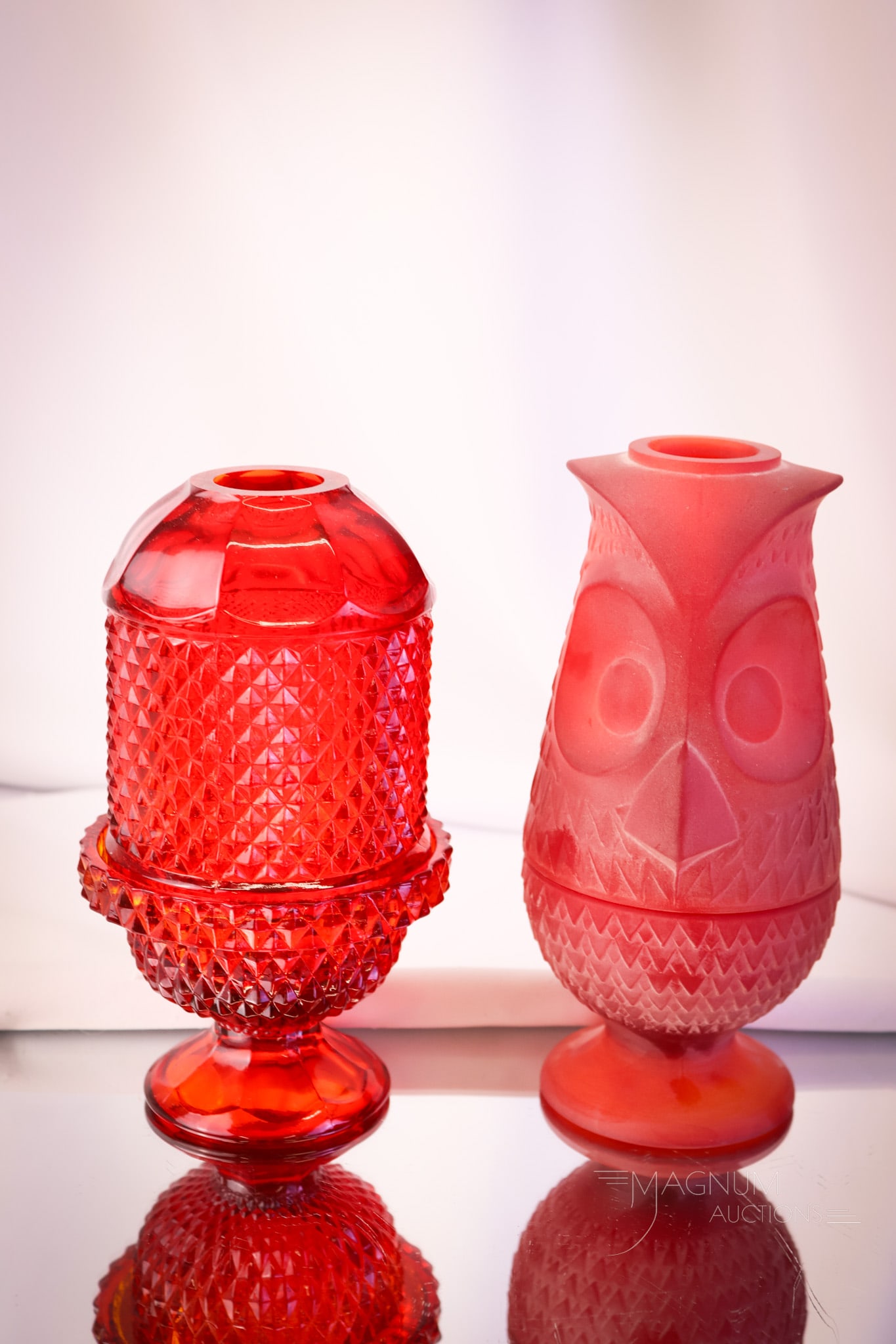 4 pc Lot Viking Ruby Red Glass - 8