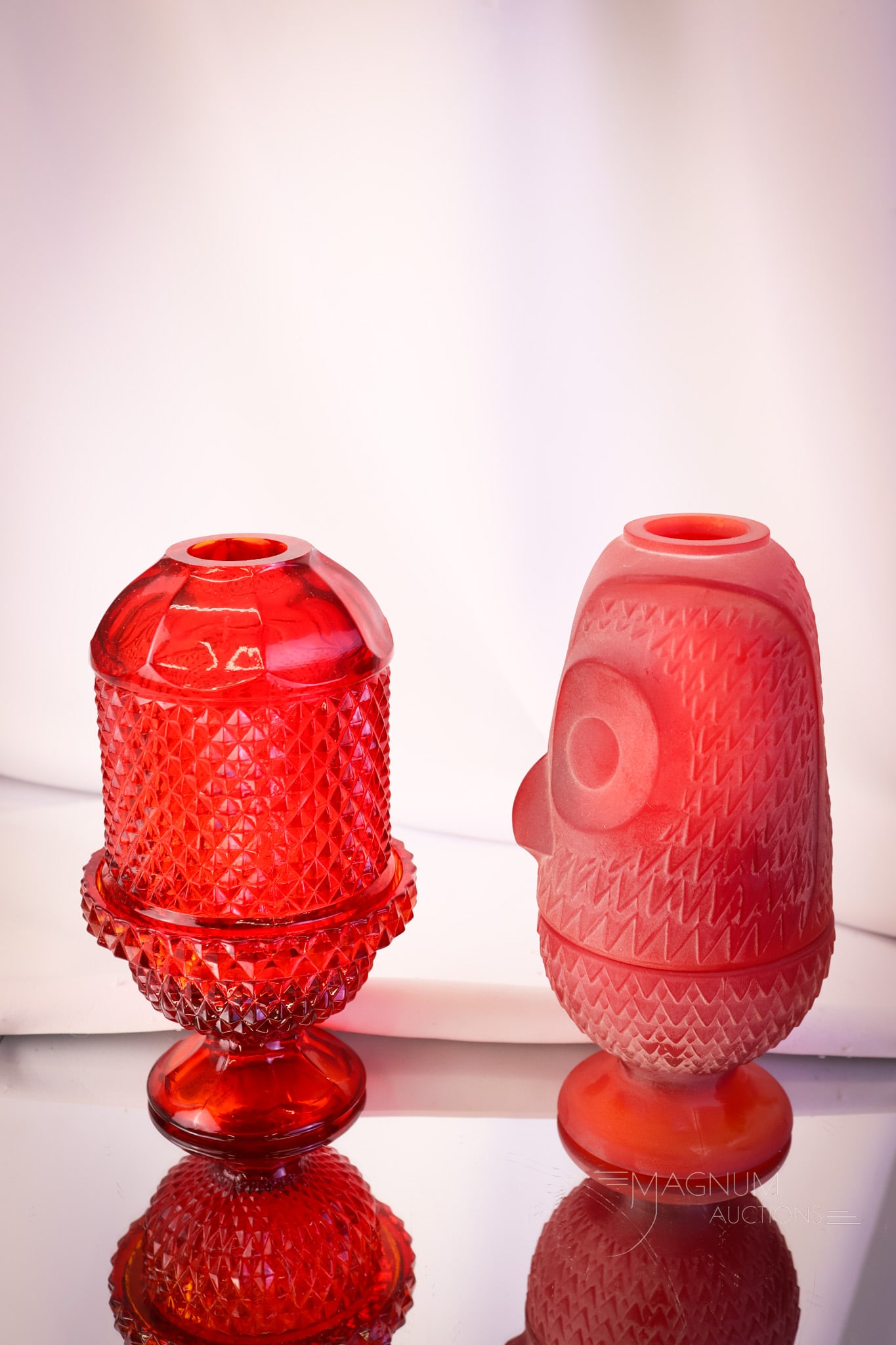 4 pc Lot Viking Ruby Red Glass - 9