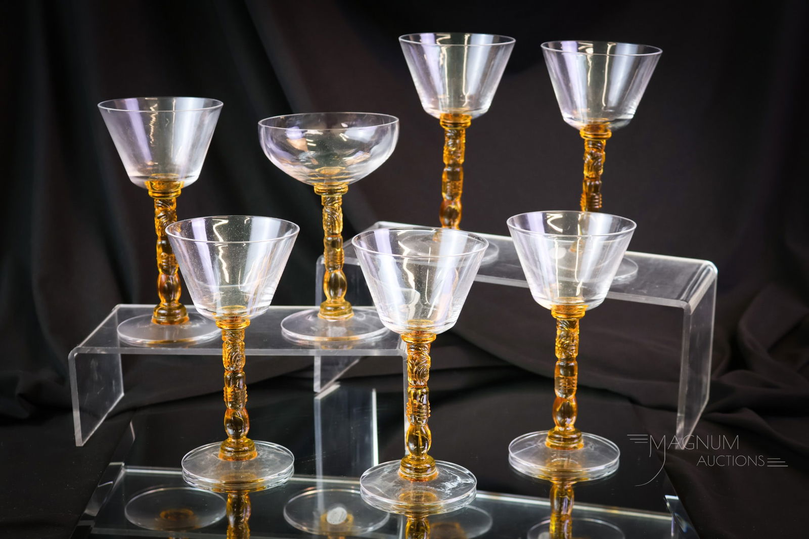 7 pc Lot Morgantown Polynesian Bis Tiki Barware Stems (1 of 8)