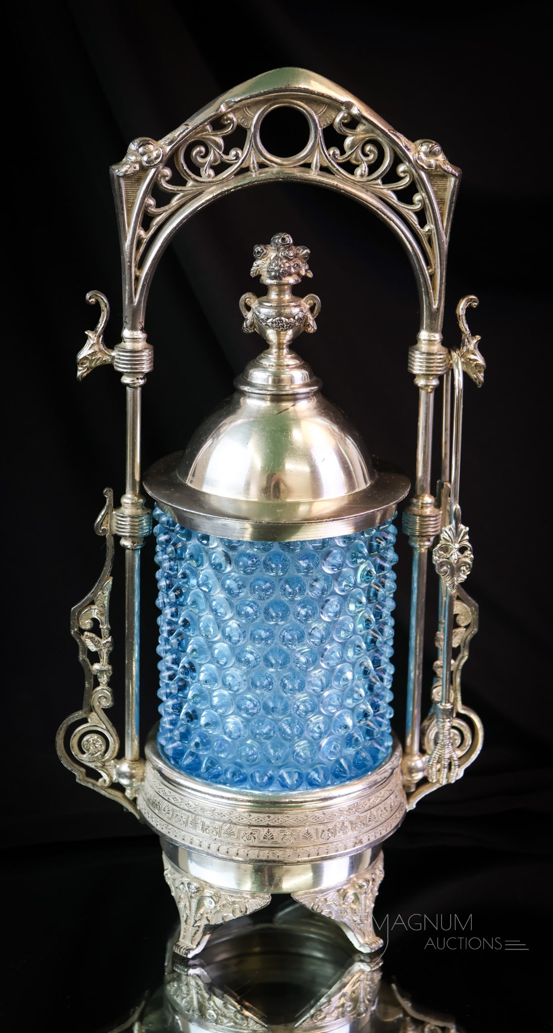 Webster Victorian Silverplate Hobbs Hobnail Pickle Castor (1 of 10)