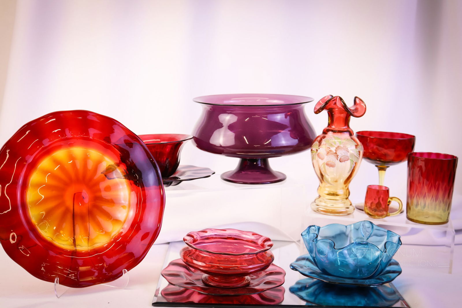 12 pc Lot Victorian Amberina & More Glass (1 of 11)