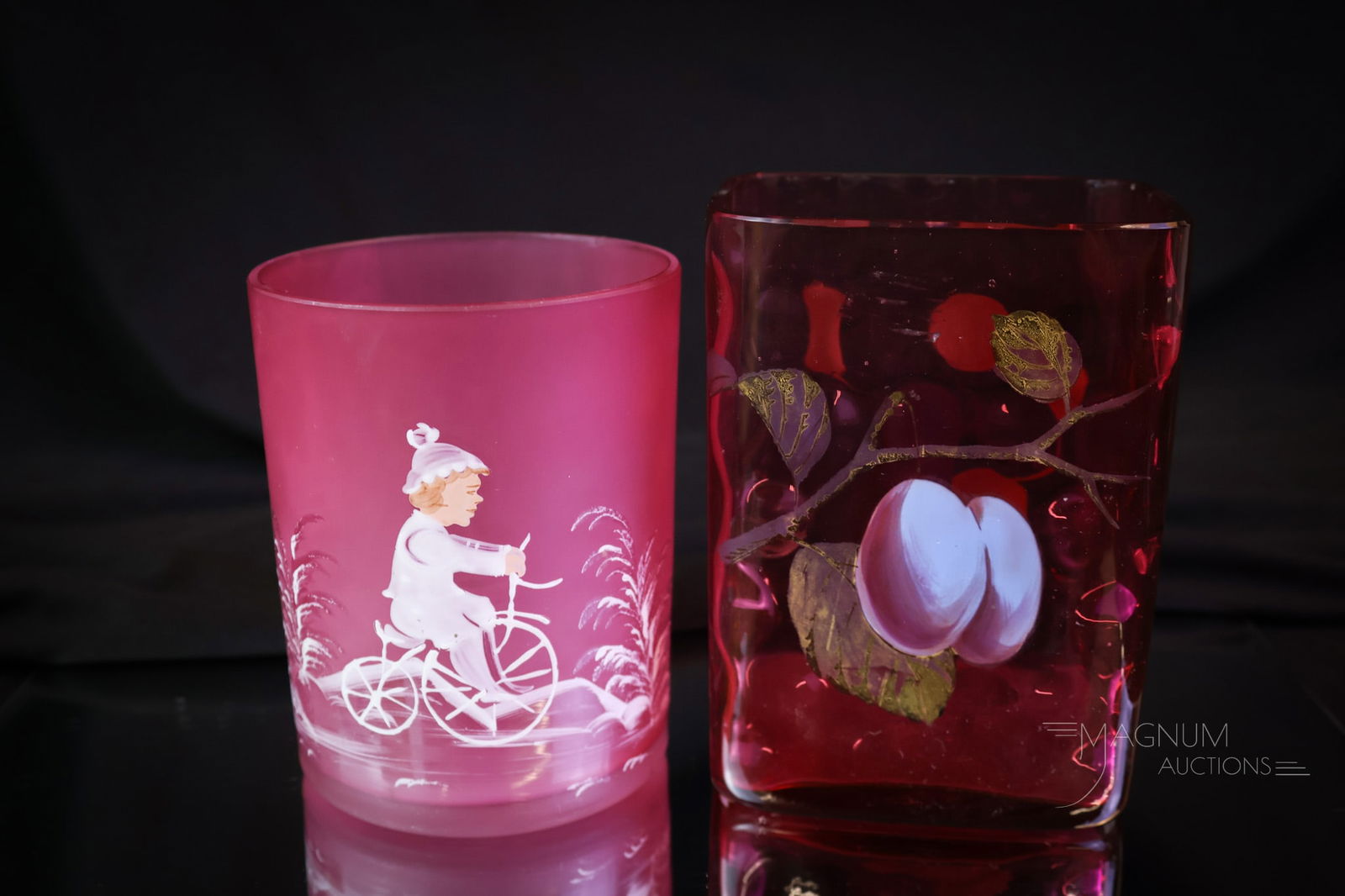 7 pc Lot Victorian Glass Pickle Castor Inserts incl. Rectangular - 2