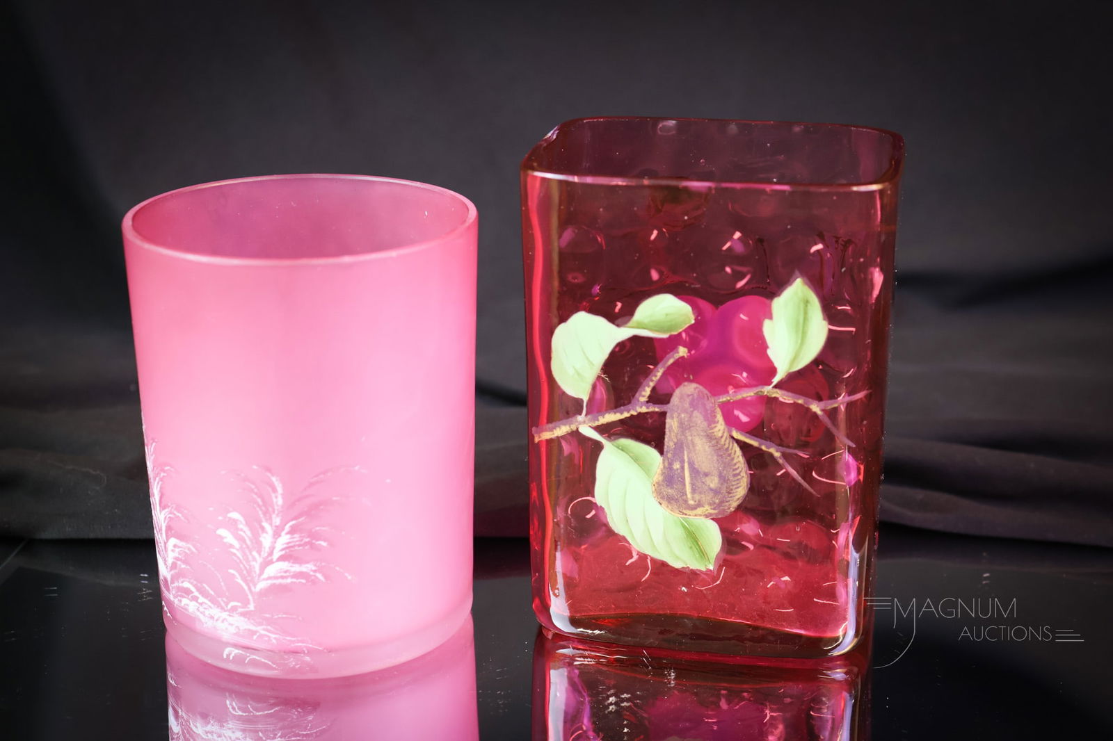 7 pc Lot Victorian Glass Pickle Castor Inserts incl. Rectangular - 3