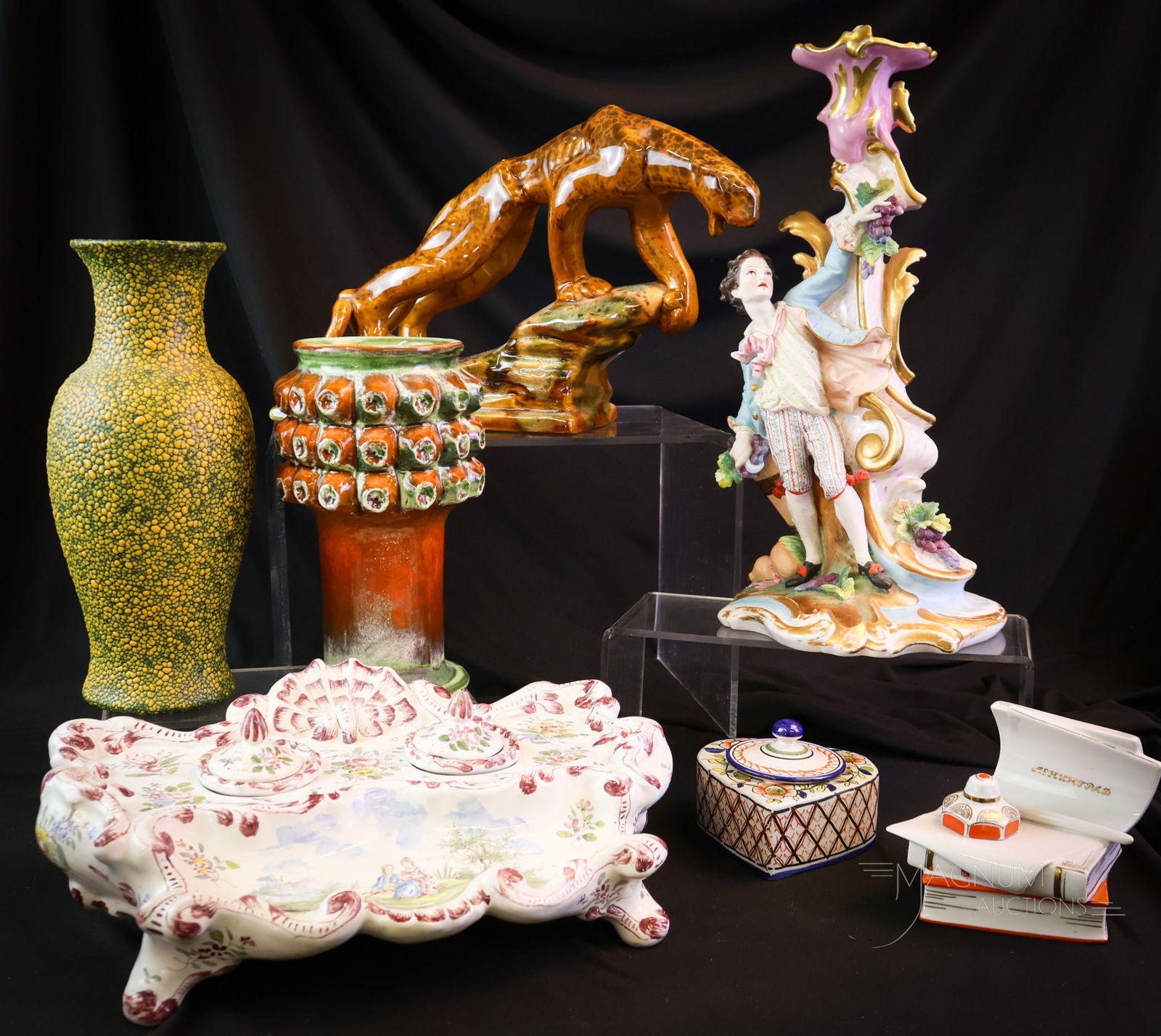 7 pc Lot MCM Ceramics Inkwells & More (1 of 14)