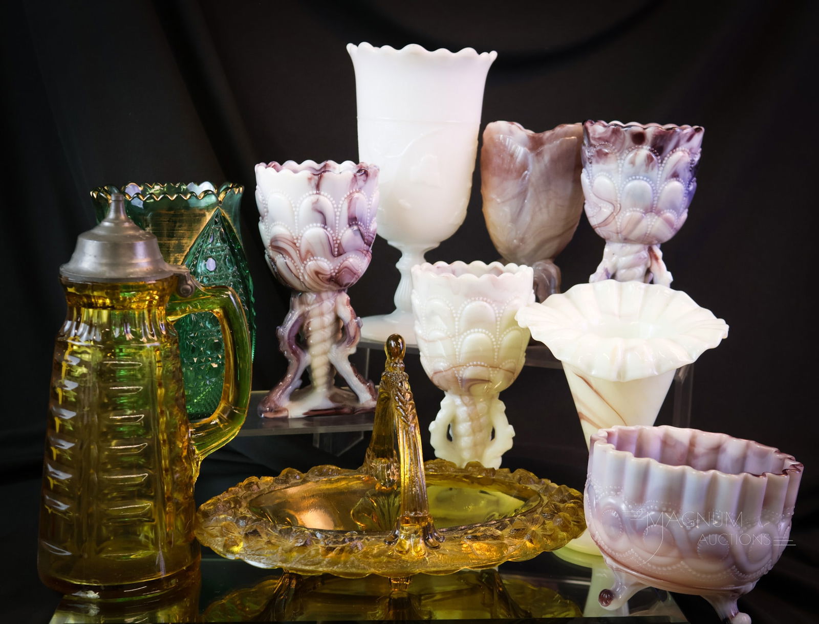 10 pc Lot EAPG Victorian Uranium & More Glass (1 of 7)