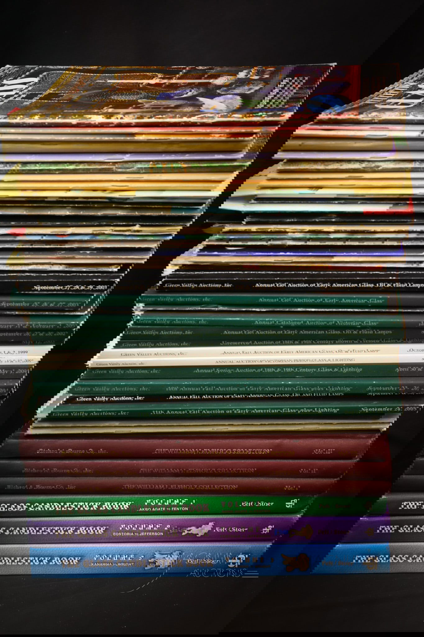 45 pc Lot Glass Reference Books Auction Catalogs Magazines & More (1 of 9)