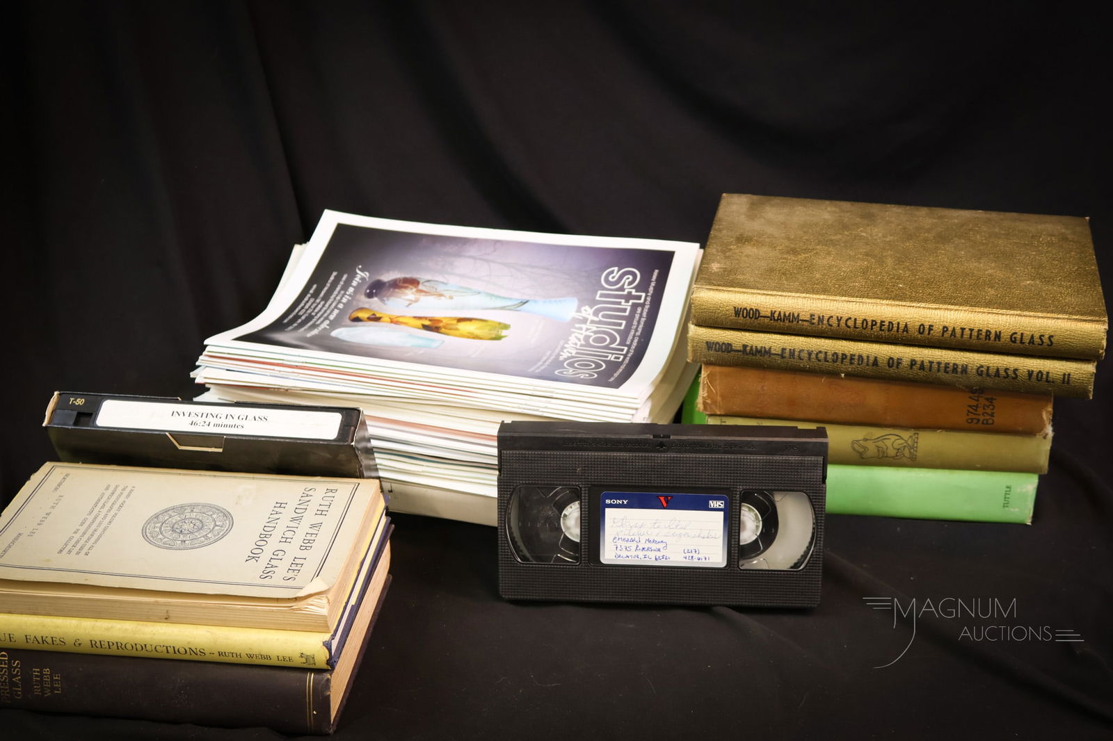 72 pc Lot Glass Reference Books Pamphlets & VHS Tapes (1 of 6)