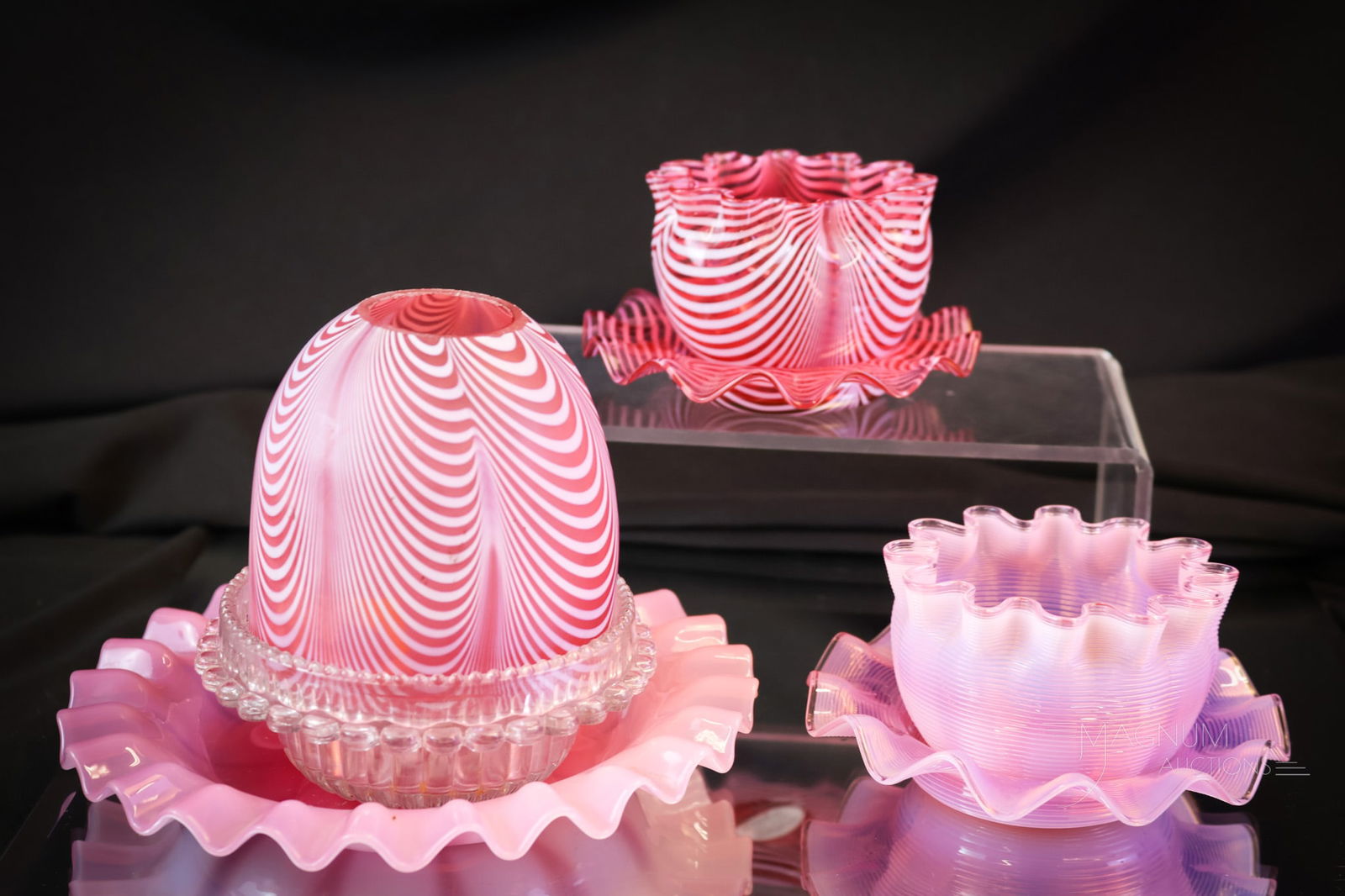 6 pc Lot Victorian Glass Fairy Lamp & Finger Bowls (1 of 12)