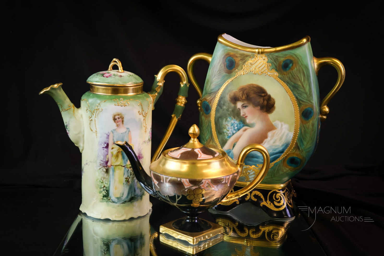 3 pc Lot Hand Painted Porcelain Pickard Rosenthal Limoges (1 of 14)