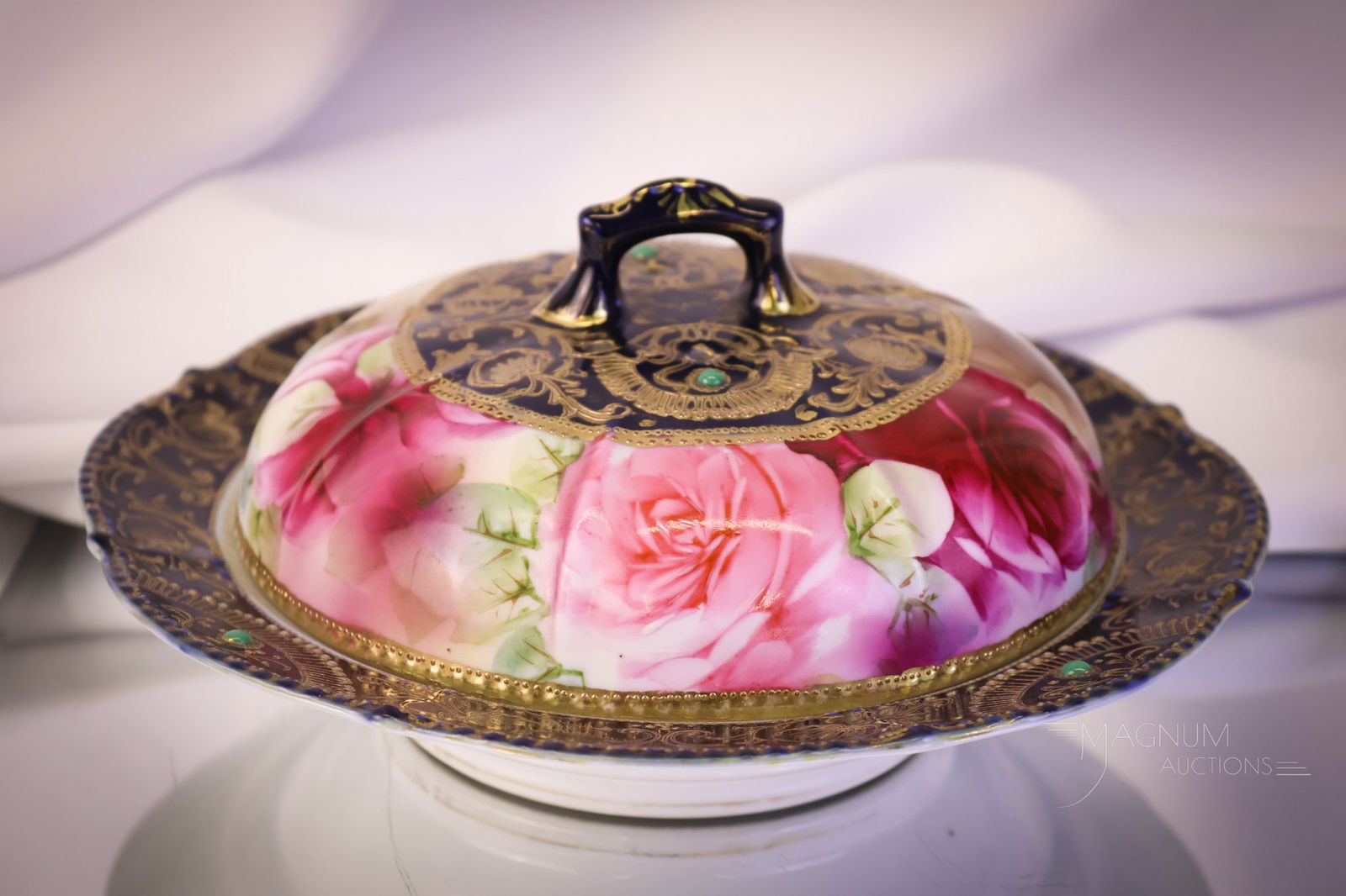 Green Mark Nippon Cobalt & Gold Covered Bowl (1 of 6)