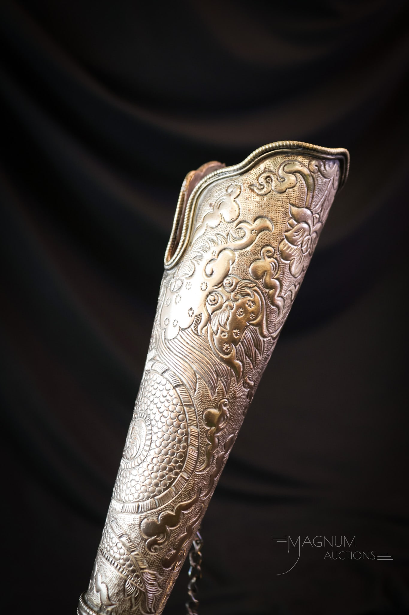 Large Victorian 14" Silverplate Tussie Mussie - 5